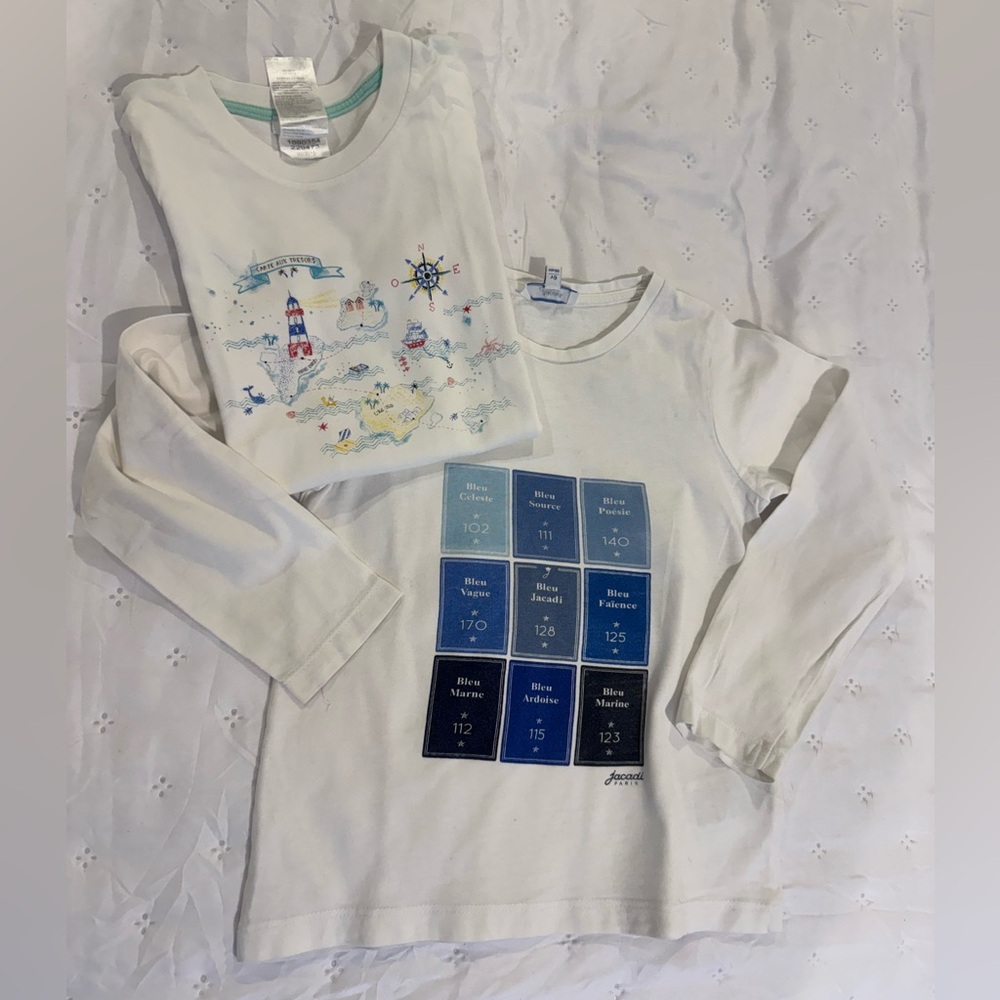 Jacadi Girl’s Nautical Long And Short Sleeve Tees